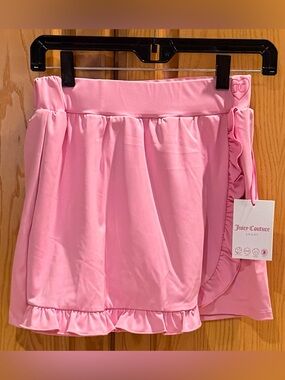 Juicy Couture Sport Pink Skort Ruffled Built In Shorts ~ Size Small